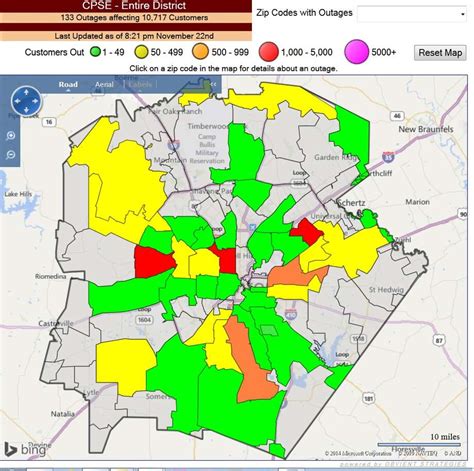 Benefits of using MAP San Antonio Power Outage Map